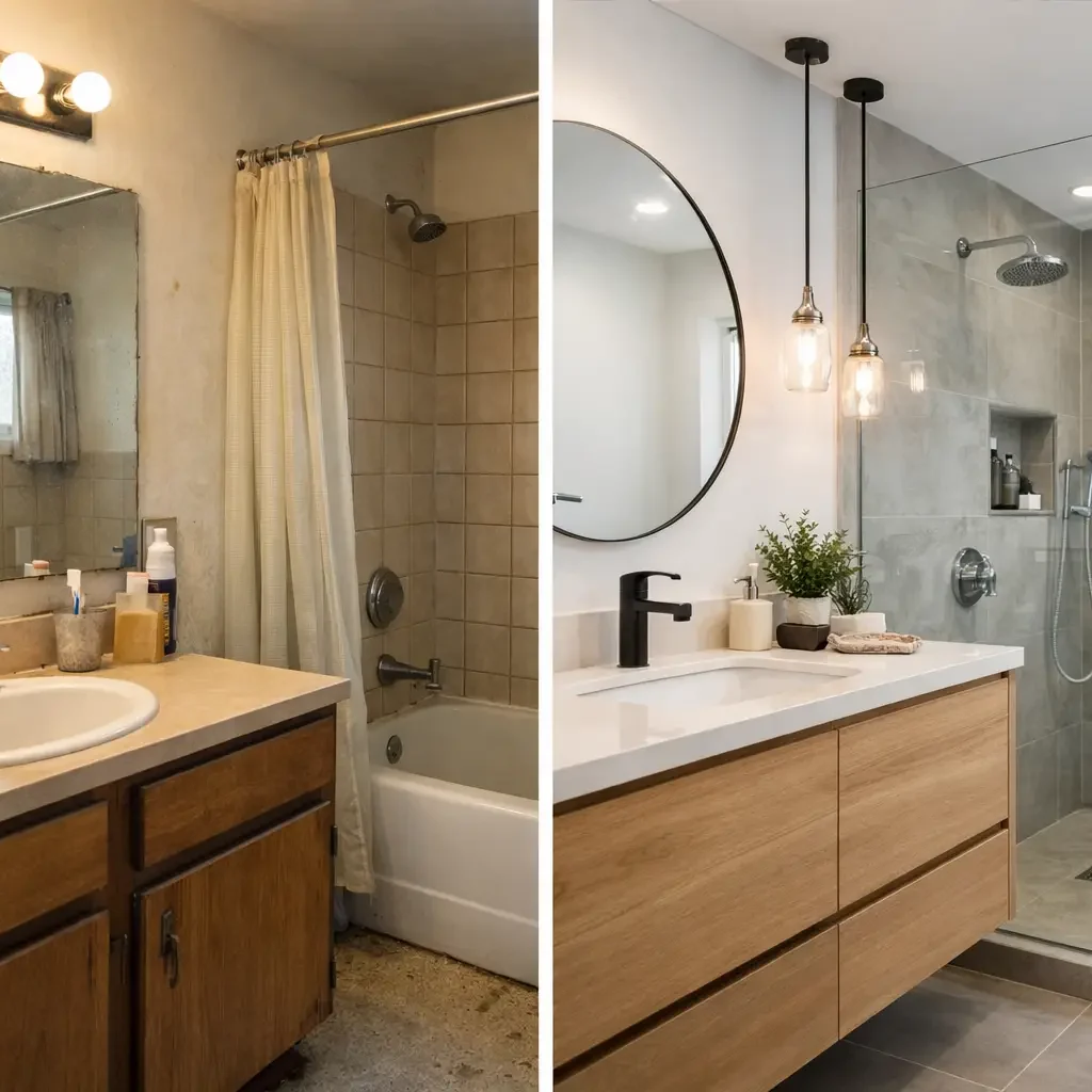 Bathroom Remodel Before and After Example